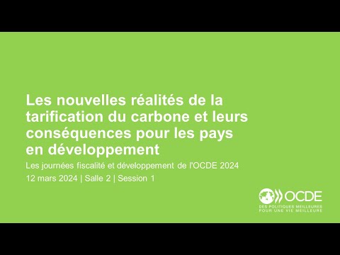 Journées fiscalité et développement de l'OCDE 2024 (Jour 1 Salle 2 Session 1): Tarification carbone