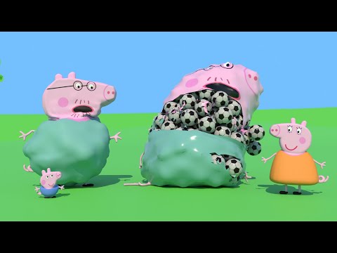 Daddy Pig dies over and over 🥓 NOT FOR kIDS V2