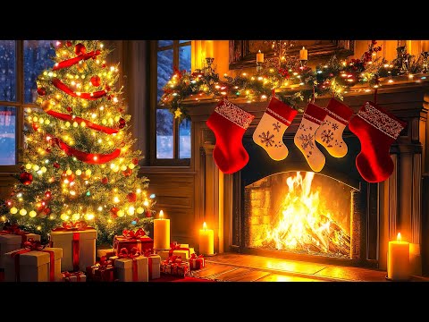 Cozy Fireplace with Relaxing Christmas Music🎄Soothing Christmas Music for Sleep 🌙 Christmas Ambience