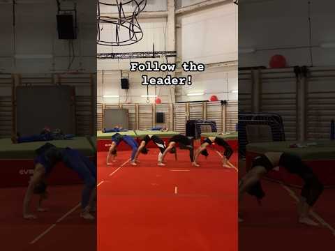 Circus 🎪 follow the leader! Who would join in the line? ❤️ #circus #acrobat #challenge #shorts