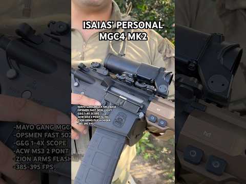 Isaias’ Personal MGC4 MK2 AEG Airsoft Rifle #shorts #short #airsoft #airsoftgi #milsim #toys #cod