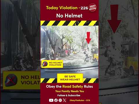 TODAY VIOLATION -226 Protect your Ride with Helmet #chennaitrafficpolice #otr #obeytherules