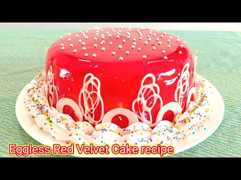 eggless Red velvet cake recipe | how to make red velvet cake