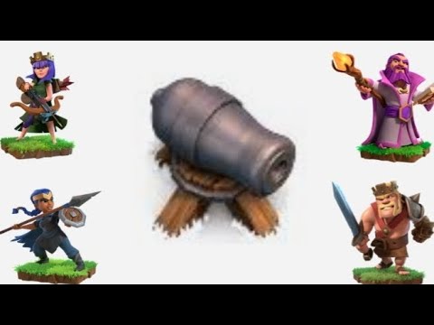 Clash Of Clans | Heros vs all lvl cannon |🤯🔥🔥🤑