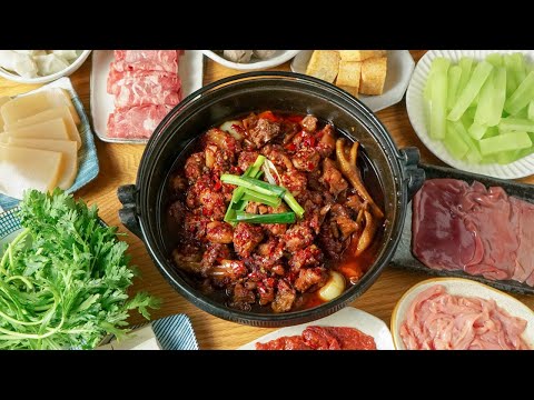 Spicy Chicken Hotpot(Super Spicy) | God, it's all chili and almost no chicken.【Sean's Kitchen】