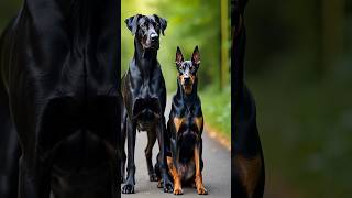 🐾✨ Dog Fusion: Transforming Dobermann  & Great Dane 💕 | Doberdane 🐶❄️#shorts #hybrid #dog