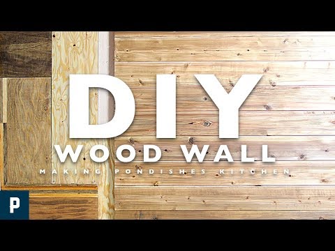 【DIY】Wood Panel Wall Making PON DISHES Kitchen #1