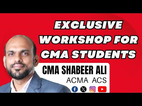 Exclusive workshop for CMA Students for June 24 exam