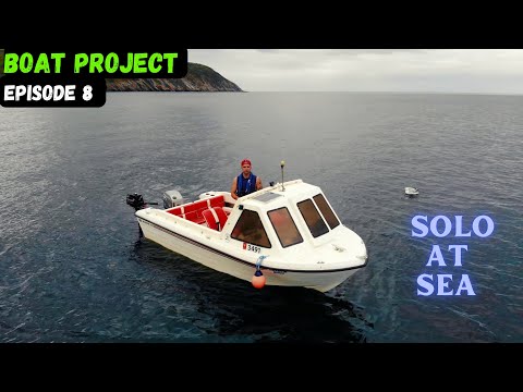 SMALL BOAT PROJECT Ep.8 - FIRST SOLO!!  Mercury 6hp Auxiliary