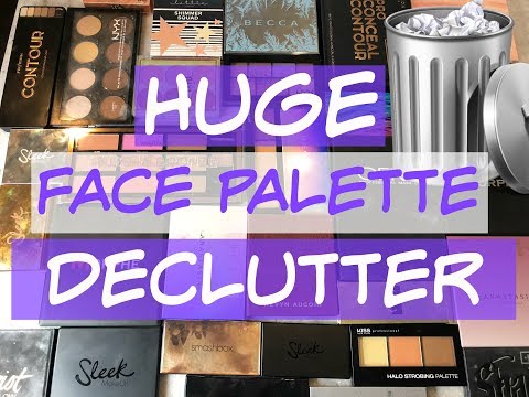 HUGE FACE PALETTE DECLUTTER 35+ | FACE PALETTE COLLECTION | MAKEUPMOLLY