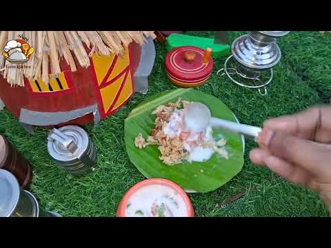 mutton biryani serving and eating by mini farm kitchen