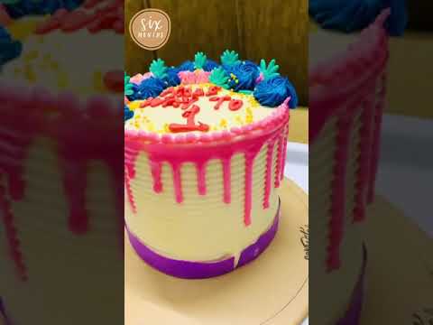 Birthday cake celebration idea half year party cake decorations #whatsappstatus #birthdaycelebration