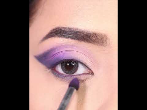 Very Easy and Simple Purple Eye Makeup Tutorial || Shilpa #shorts