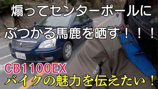 【あおり運転】煽ってセンターポールにぶつかる馬鹿！【妨害運転】