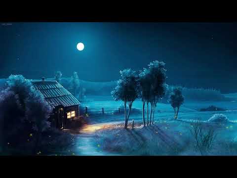 Relaxing Relaxation Music Deep Sleep - Sound crickets & Piano Music in the countryside nighttime