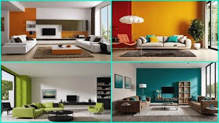 Modern Living Room Color Combinations 2024 | Trendy Home Interior Wall Painting Colors Ideas