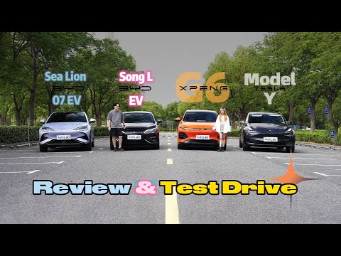 BYD Sea Lion vs BYD Song vs Xpeng G6 vs Tesla Model Y | Test Drive | Comparison Review of Four Cars