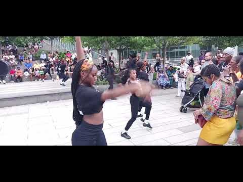 Drumming and dancing in Brooklyn!