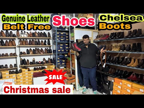 Export Surplus Genuine Leather Shoes Sale | Christmas Offer Belts Free | Big Sale in Chelsea Boots