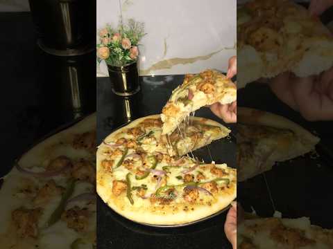 Chicken Alfredo Pizza 😍 |How to make Alfredo Sauce #shortsfeed #pizza #alfredo #shorts #sauce