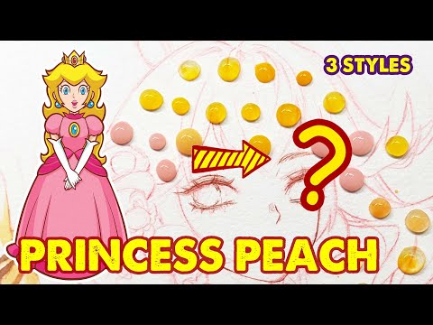 Draw Princess Peach in My Style - Mario | Huta Chan