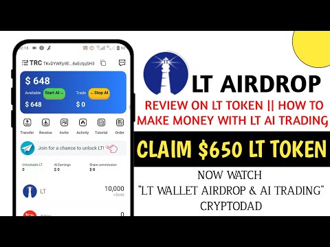 LT Wallet AI Review $650 Airdrop | How to Claim 10,000 LT Token $650 Dollars | Make Money with LT AI