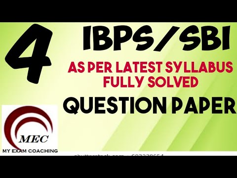 #myexamcoaching SAMPLE PAPER SOLUTIONS SBI-  IBPS.  PO/CLERK