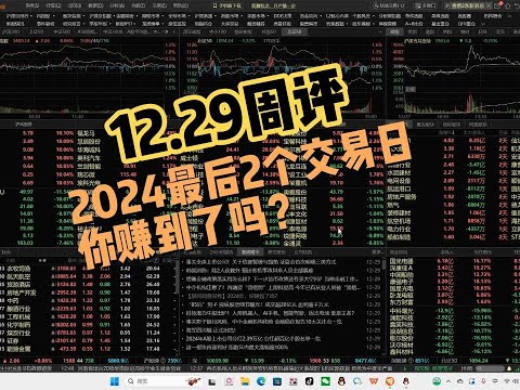 下周2024年最后两天，2024年你投资赚到了吗？