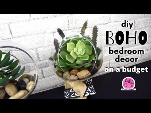 diy BOHO bedroom decor on a budget