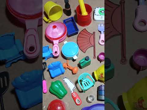 Mini Plastic Kitchen set #shorts #pinkkitchenset #asmr