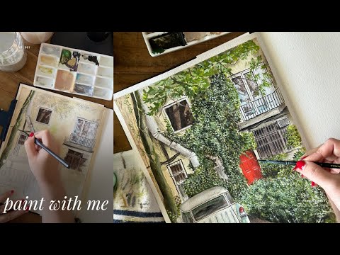 First Time Painting with Gouache! - Paint with Me