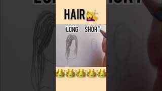 Hair pencil✏️💇‍♀️ #drawing #shortvideo #arts #sketch #shorts #hairdrawingtutorial