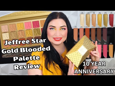 Jeffree Star Cosmetics Gold Blooded Palette Review Look Swatches #jsc #jeffreestarcosmetics