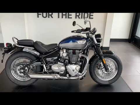 Triumph Bonneville Speedmaster finished in Pacific Blue / Silver Ice