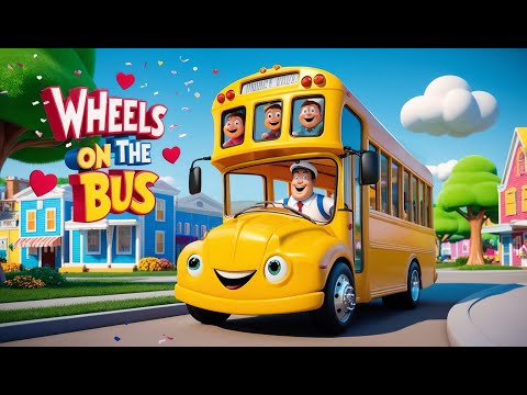 The Wheels on the Bus - High-Quality Animated Nursery Rhyme | Sing-Along with Playful Bus Animation