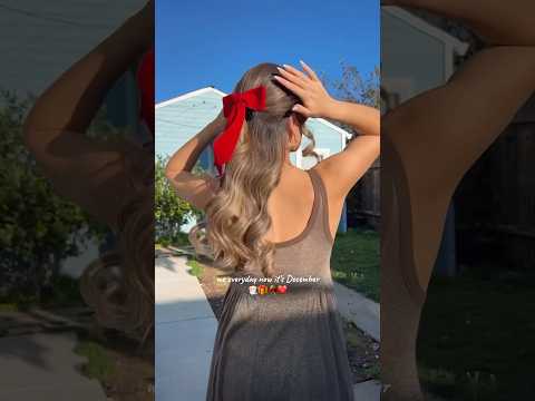 It’s bow season🎄🎁💃❤️ #hairstyles #hairtutorials #hairbows #christmashairstyles #holidayhairstyles