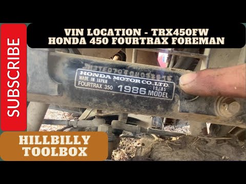 How to find your VIN location for an old Honda 350 Fourtrax - TRX350D