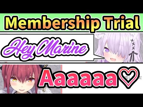 Marine Gets Excited To Membership Trial of Okayu [ENG SUB] Hololive