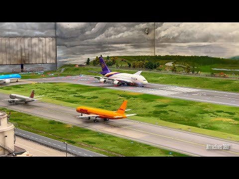 Miniature Planes Take Off & Land | Plane Spotting at Miniatur Wunderland | INCREDIBLE DETAILS!