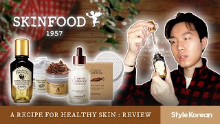 SKINFOOD Skincare 【 Review 】🥕🥚🍯 Honey propolis essence, black sugar, carrot & more (oily skin)