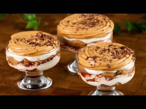 ☕Creamy dessert with coffee mousse in 5 minutes! 🍫 It's so delicious that I make it every week!