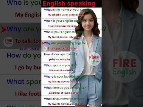 English speaking practice How to speak English quickly? English question answers #americanenglish