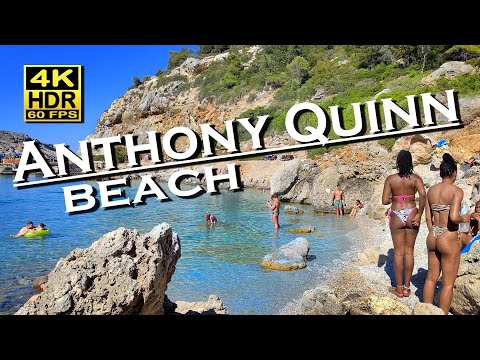 Anthony Quinn Beach Walk Rhodes Greece in 4K 60fps HDR  Dolby Atmos 💖 The best places 👀 walking tour