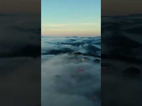 Clouds over mountain orbit shot Dji mini 2 #shorts #dji #mini2