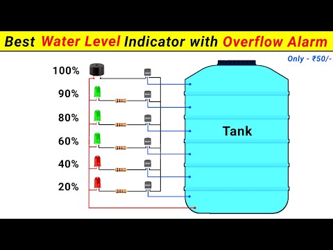 How to make Water Level Indicator with Overflow Alarm || Science Project || SKR Electronics Lab