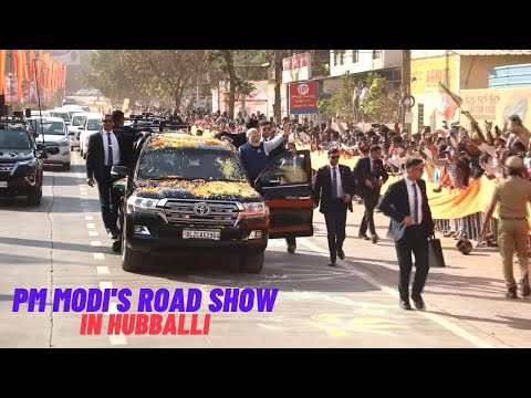 PM Narendra Modi's Roadshow in Hubballi