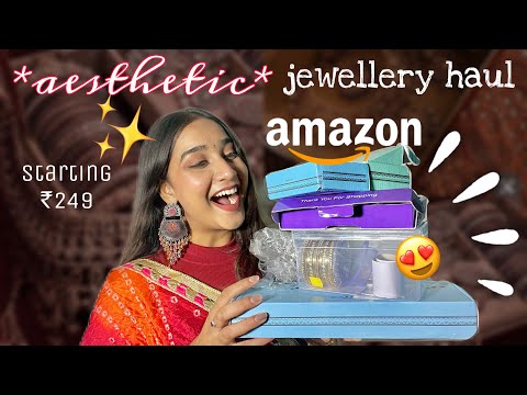 *aesthetic* festive jewellery haul! ⚜️✨ | Amazon Finds | Rashi Shrivastava #amazon