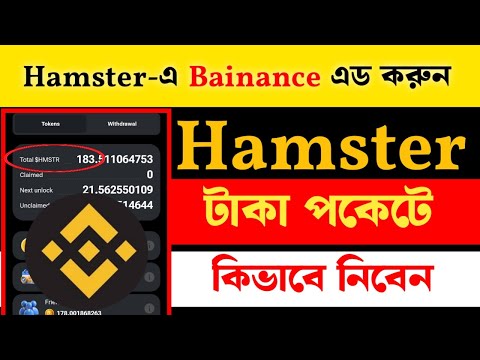 Hamster এর টাকা আপনি কিভাবে পকেটে নিবেন || hamster combat binance excange add