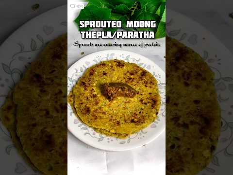 You want to eat PROTEIN RICH breakfast? 🌱Sprouted Moong Thepla/ Paratha. #proteinrichbreakfast