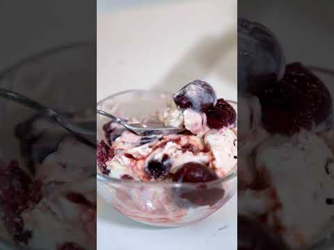 Refreshing Mastic and Sour Cherry Ice Cream Recipe | Summer Delight!